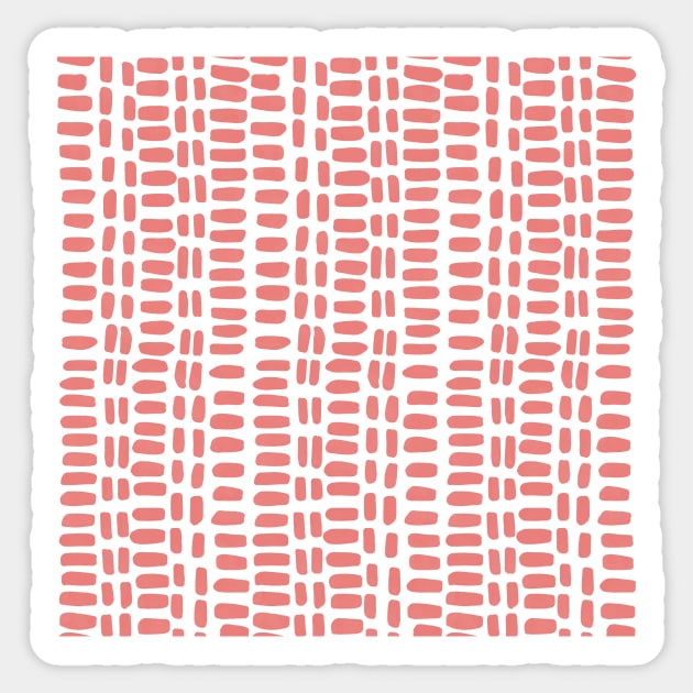 Abstract rectangles - living coral Sticker by wackapacka